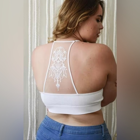 THREE BIRD NEST TATTOO BRALETTE - NEW - 2/3X - Picture 5 of 8